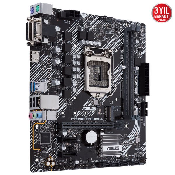 ASUS H410M-A-CSM H410 2xDDR4 VGA/DVI/HDMI 1xGLAN 1xM.2 1200Pin ANAKART