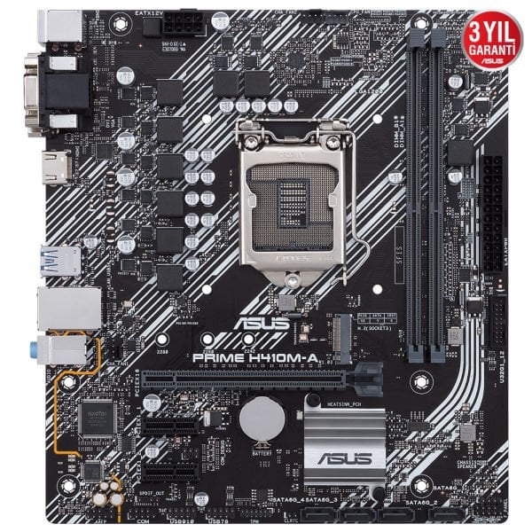 ASUS H410M-A-CSM H410 2xDDR4 VGA/DVI/HDMI 1xGLAN 1xM.2 1200Pin ANAKART