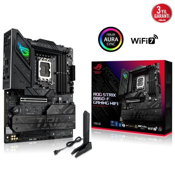 ASUS ROG STRIX B860-F GAMING WIFI 4x DDR5 DP/HDMI 4x M.2 1x 2.5GLAN/WIFI7/BT USB3.2 1851P ANAKART