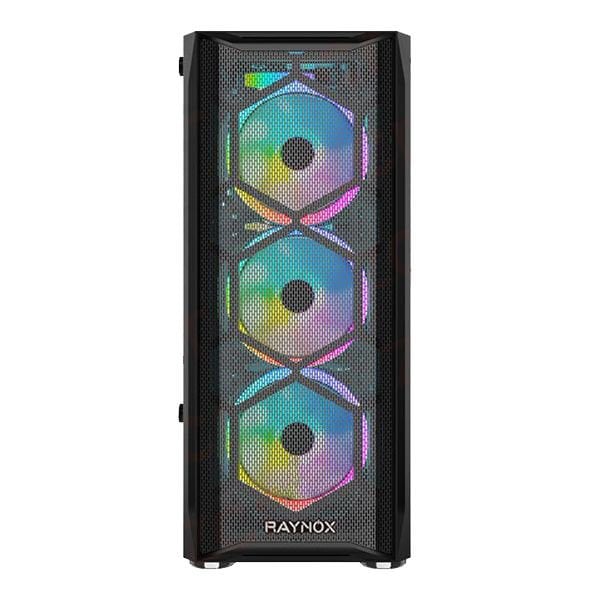 RAYNOX RX-ATX 4x12CM ARGB FAN MIDI TOWER PENCERELİ + TEMPERED 2xUSB3.0 SİYAH GAMING KASA