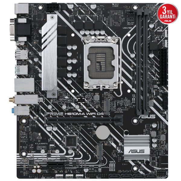 ASUS H610M-A WIFI D4 2xDDR4 VGA/HDMI/DP 2xM.2 1xGLAN+WIFI 1700P ANAKART