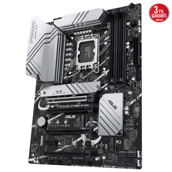 ASUS PRIME Z790-P D4 INTEL Z790 LGA1700 4xDDR4 5333MHZ 1xDP 1xHDMI 3xM2 USB3.2 AURA RGB 2.5GBİT LAN ATX ASUS 5X PROTECTION III ARMOURY CRATE AI SUİTE 3
