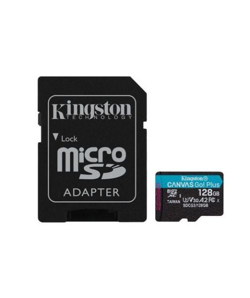 Kingston 128GB microSDXC Canvas Go Plus 170R A2 U3 V30 Card + ADP