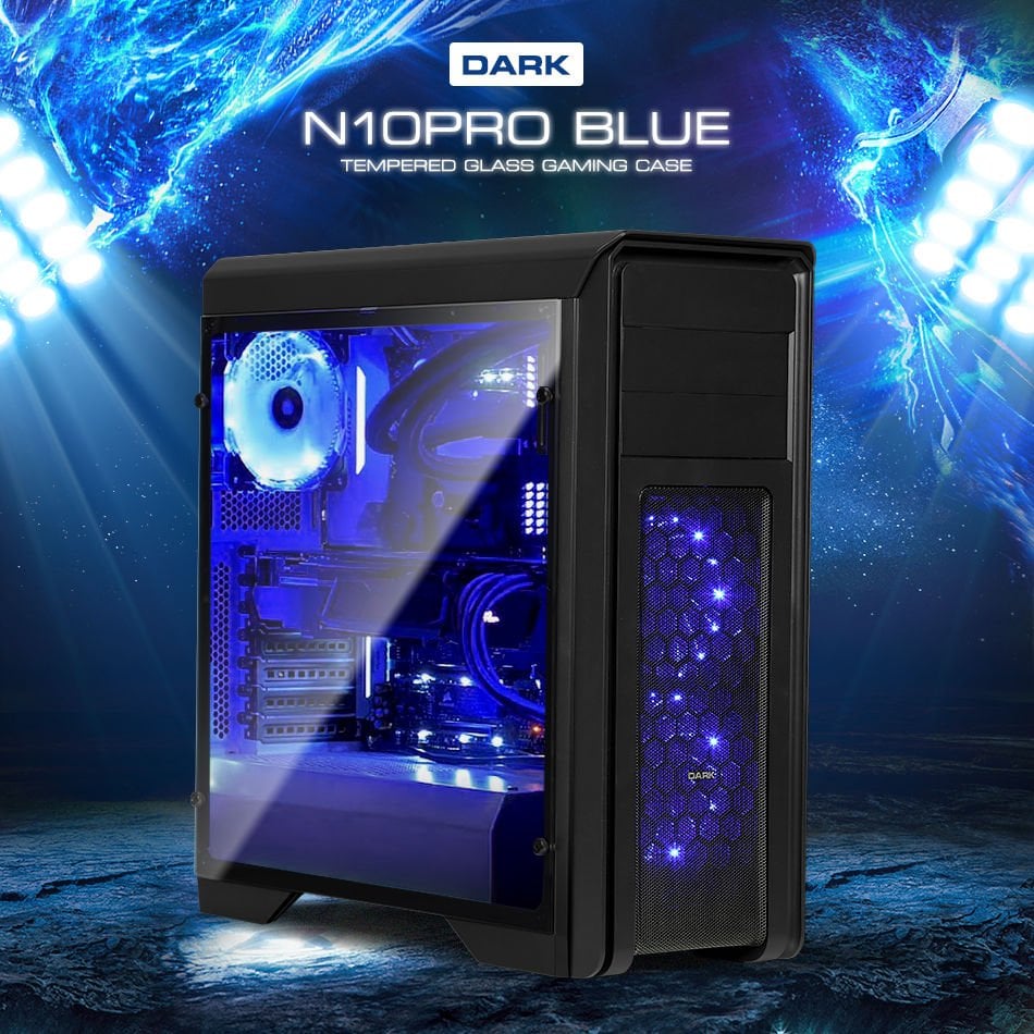 DARK N10 PRO 500W 80+ BR 3x12CM FAN BLUE SİYAH KASA DKCHN10PRO580BR