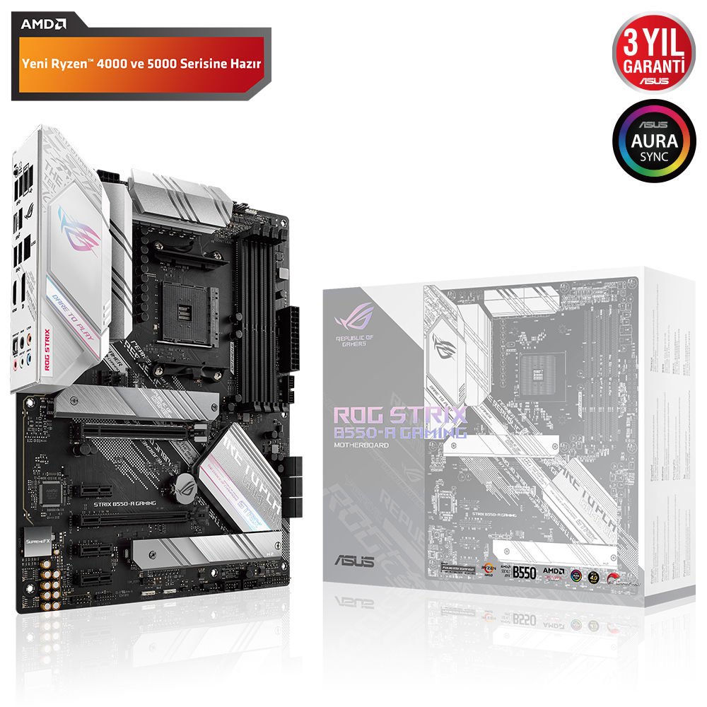 ASUS ROG STRIX B550-A GAMING 4xDDR4 DP/HDMI 2xM.2 AM4 ANAKART