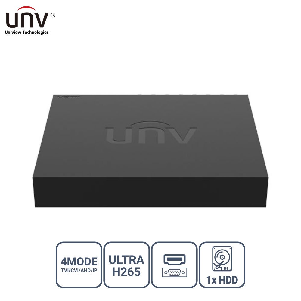 UNIVIEW XVR301-16F 16 KANAL 1x HDD H65+ HİBRİT DVR KAYIT CİHAZI