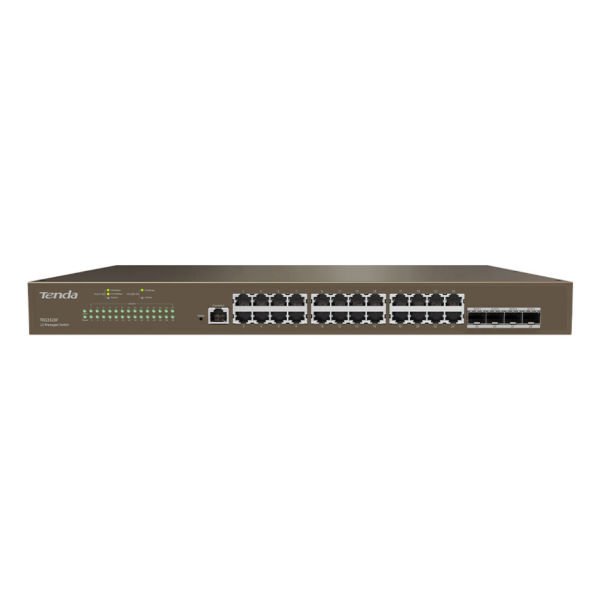 TENDA TEG3328F 28 PORT 10/100/1000 4 X SFP YONETILEBILIR RACK MOUNT SWITCH