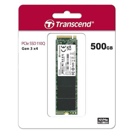 TRANSCEND 500GB 1900/900MB/s PCIE GEN3x4 NVME SSD TS500GMTE110Q