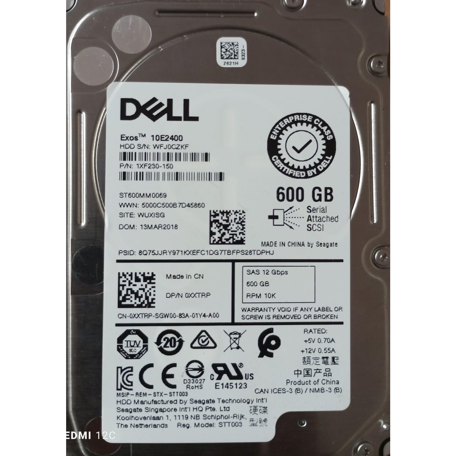 DELL 10E2400 600GB 10K 2.5'' SAS KIZAKLI HDD BULK