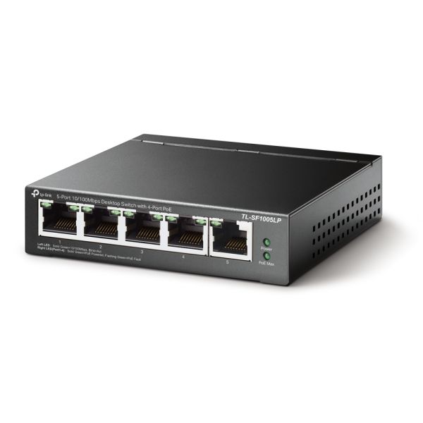 TP-LINK TL-SF1005LP 5 PORT 10/100 4 PORT POE SWITCH 41W