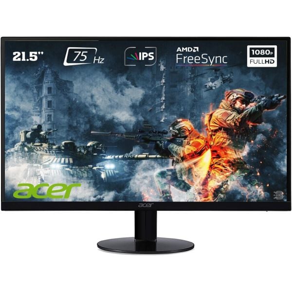 ACER SA220QABI 21.5'' 4MS 1920x1080 VGA/HDMI 75Hz SİYAH FULL HD IPS MONITOR