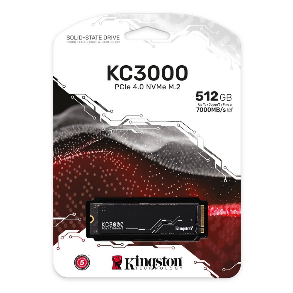 KINGSTON KC3000 512GB 7000/3900/Mbs PCIe 4.0 NVMe M.2 SSD SKC3000S/512G