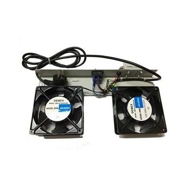 Lande 2'Li Fan Modülü on/off Switchli RAL 9005 Siyah LN-FAN-BB-2FPR-BL