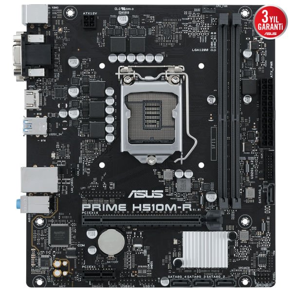 ASUS PRIME H510M-R-SI H510 2xDDR4 VGA/DVI/HDMI 1xGLAN COM LPT 1200Pin ANAKART