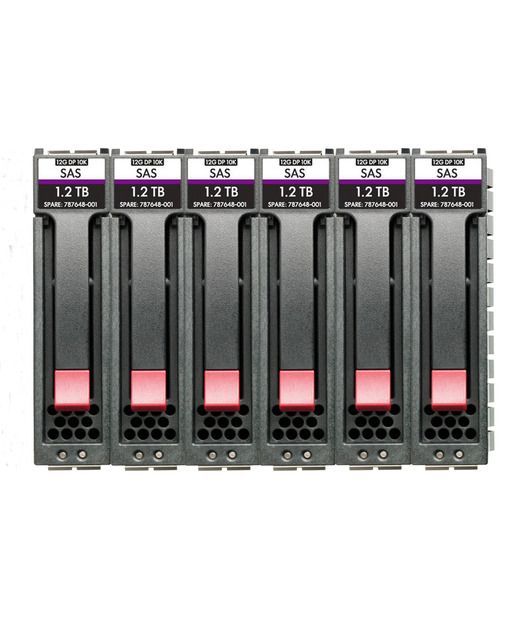 HPE MSA 10.8T SAS 10K SFF M2 6pk HDD Bdl