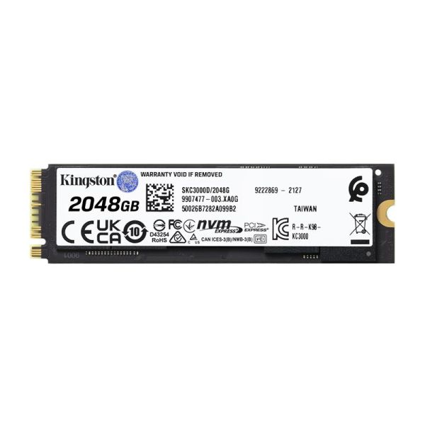 KINGSTON KC3000 2TB 7000/7000MB/s M2 PCIe GEN4 NVME SSD SKC3000D/2048G