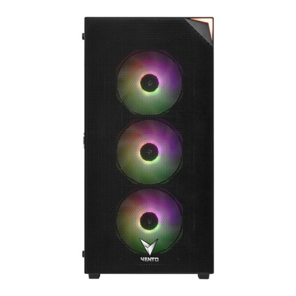 VENTO VG4200S 750W 4x12CM RGB FAN E-ATX MESHED PANEL 2xUSB2.0/1xUSB3.0 SİYAH GAMING KASA
