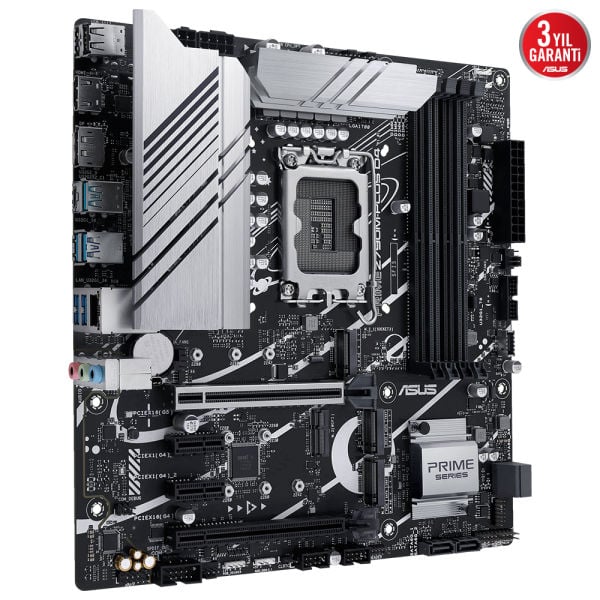 ASUS PRIME Z790M-PLUS D4 INTEL Z790 LGA1700 4xDDR4 5333MHZ 1xDP 1xHDMI 3xM2 USB3.2 AURA RGB MATX ASUS 5X PROTECTION III ARMOURY CRATE AI SUİTE 3