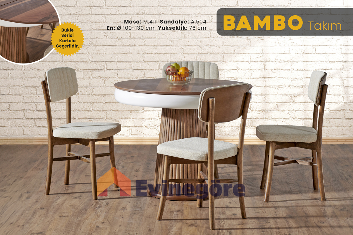 Bambo Mutfak Masa Takımı