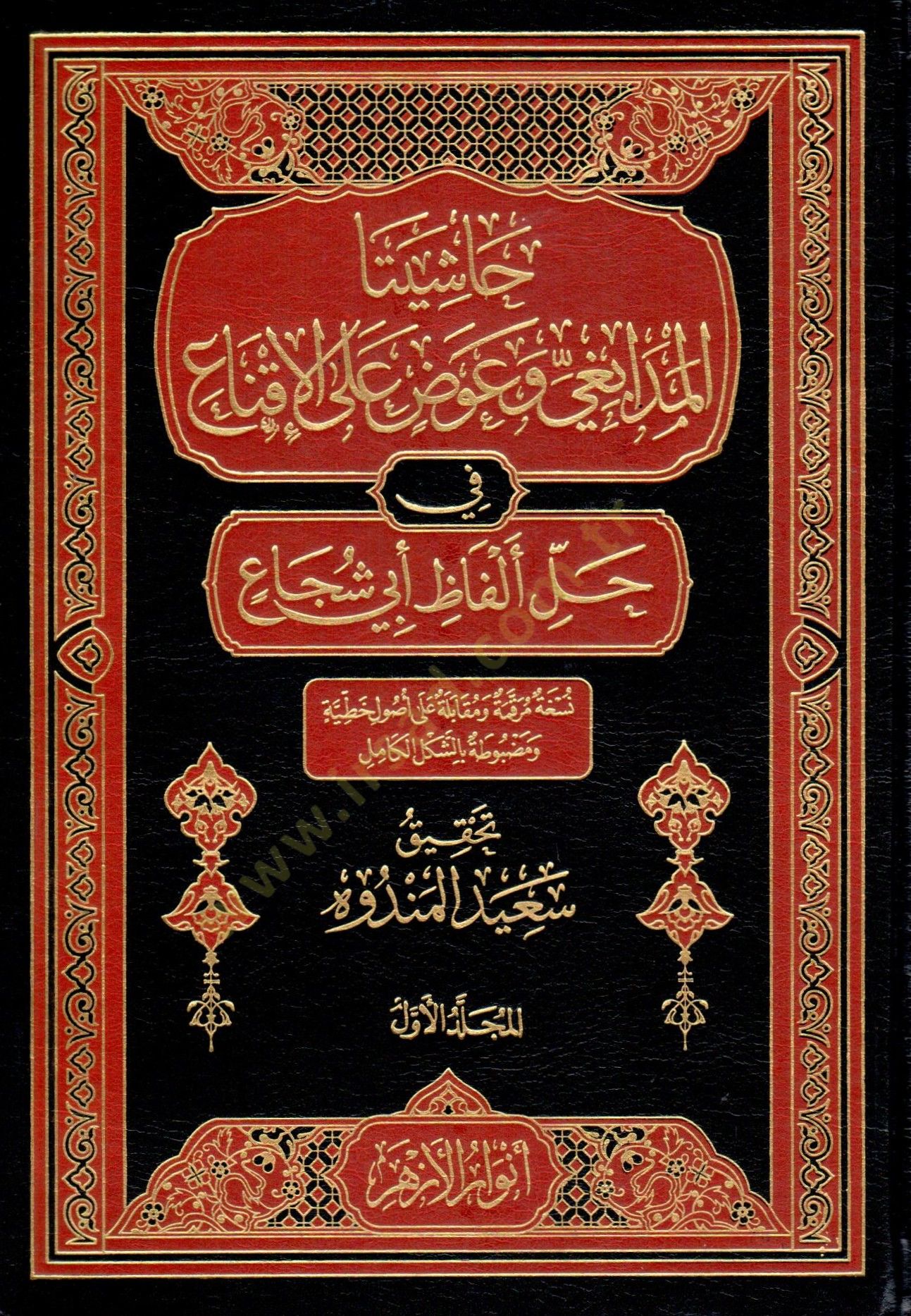 Haşiyetul Medabıgi ve Avad alal İkna fi Halli Elfazi Ebi Şüca - حاشيتا المدابغي و عوض على الإقناع في حل ألفاظ أبي شجاع