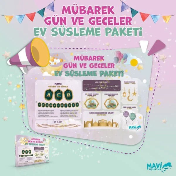 Mübarek Gün ve Geceler Ev Süsleme Paketi - Mübarek Gün ve Geceler Ev Süsleme Paketi