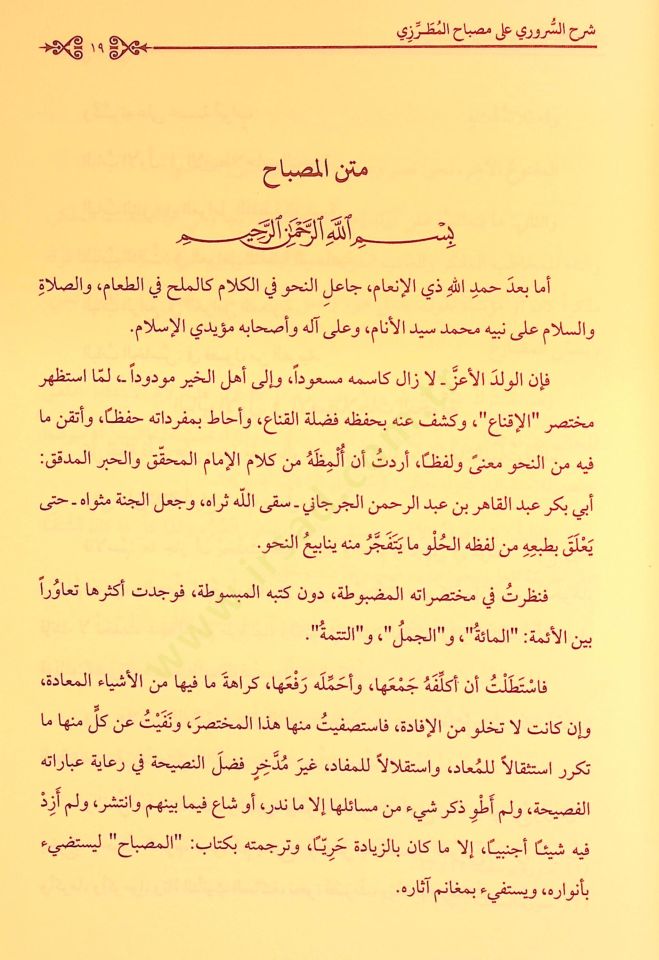 Şerhüs-Süruri ala Misbahil-Mutarrizi  - شرح السروري على مصباح المطرزي