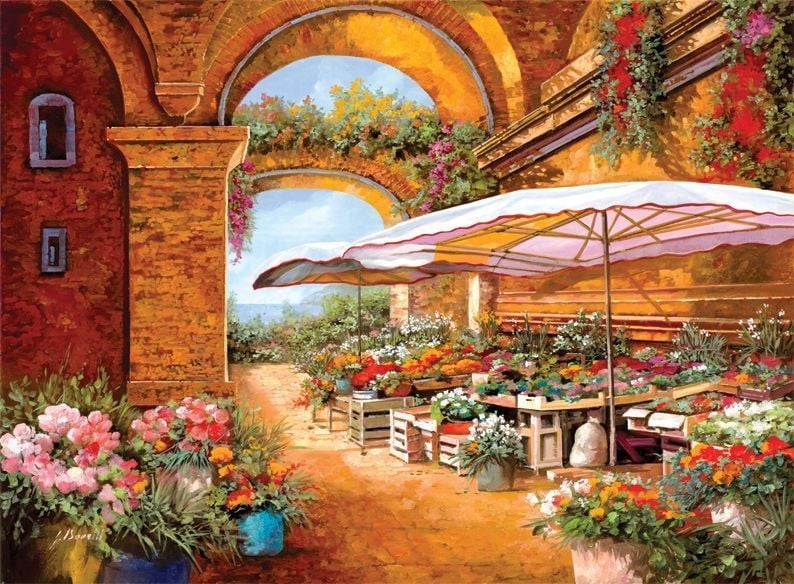 Art Puzzle Il Mercato Sotto Il Portici 1000 Parça Puzzle