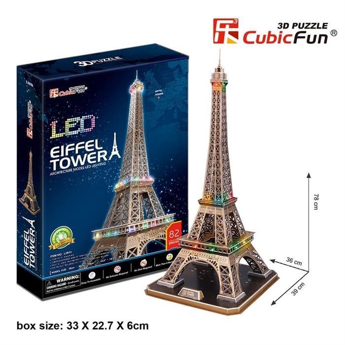 Cubic Fun Eiffel Kulesi - Fransa (Led Işıklı)