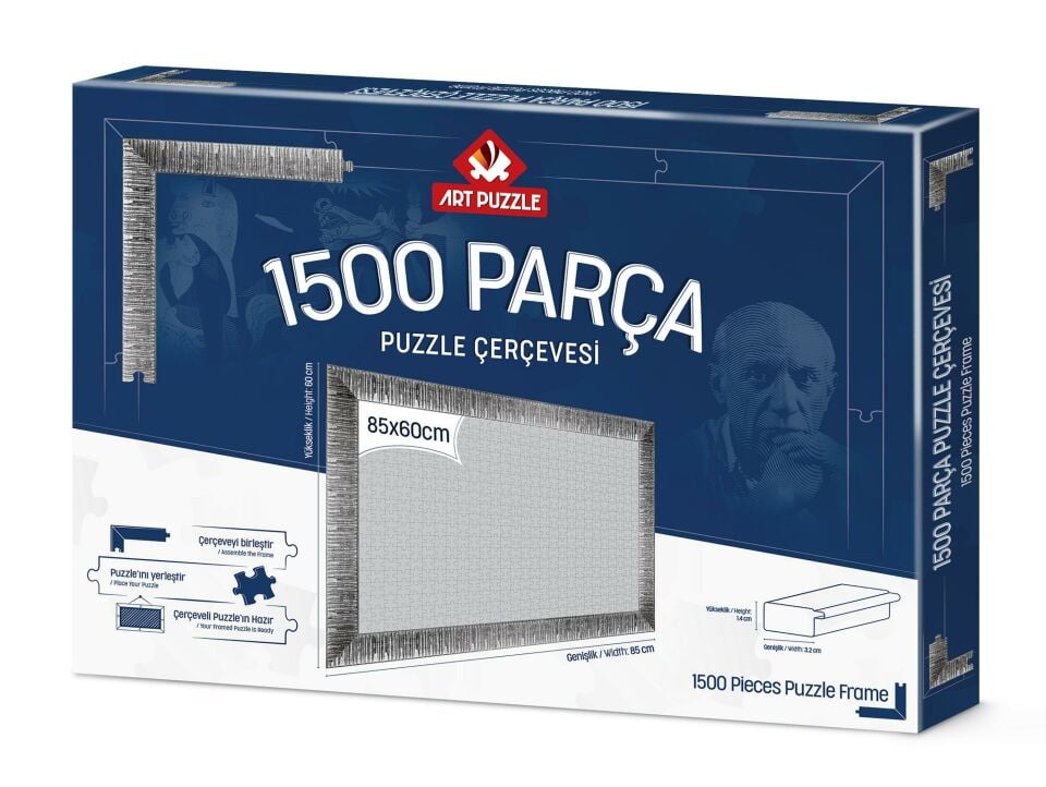 Art Puzzle Gümüş 1500 Parça Demonte Puzzle Çerçevesi