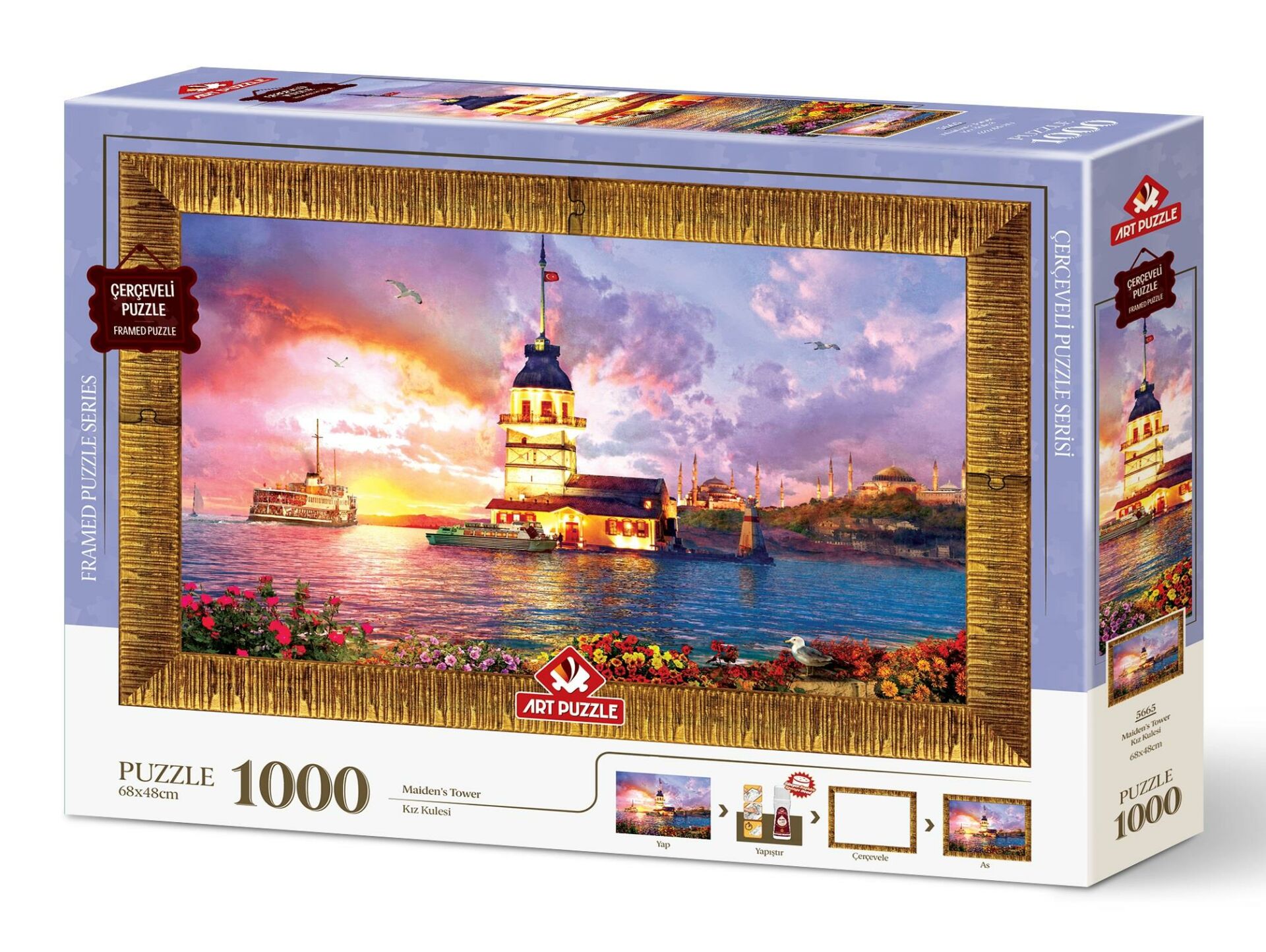 Art Puzzle Kız Kulesi 1000 Parça Çerçeveli Puzzle