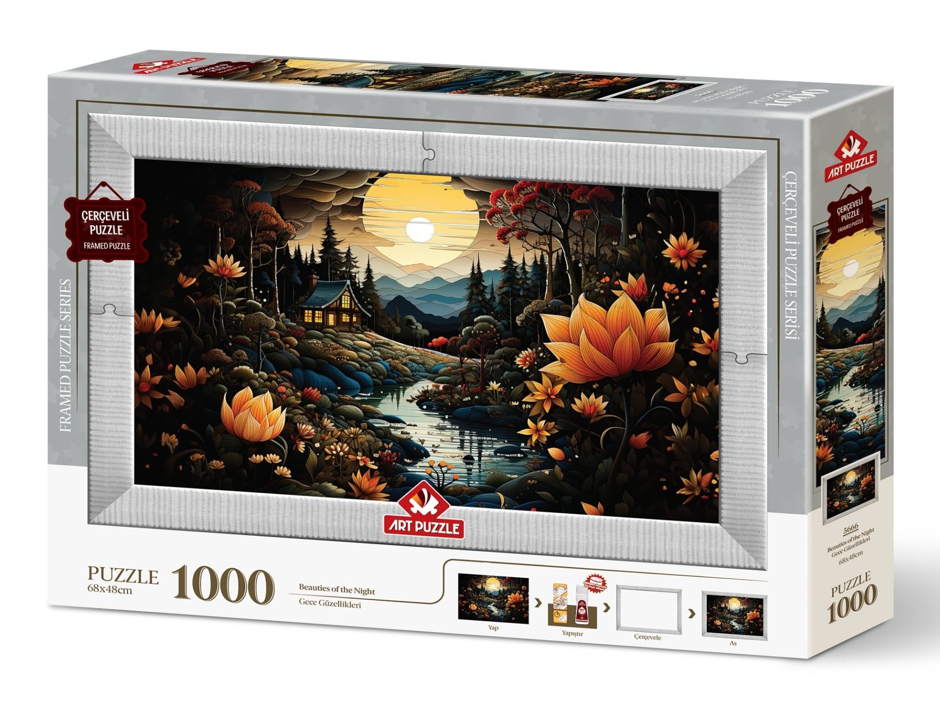 Art Puzzle Gece Güzellikleri  1000 Parça Çerçeveli Puzzle