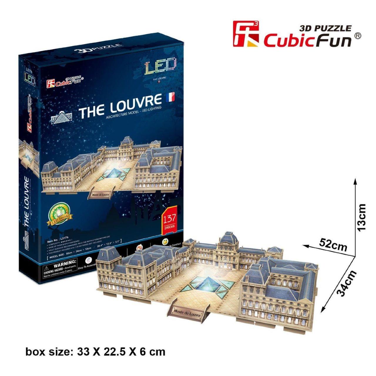 Cubic Fun Louvre Müzesi - Fransa (Led Işıklı)