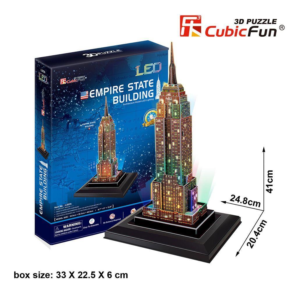 Cubic Fun Empire State Binası - ABD (Led Işıklı)