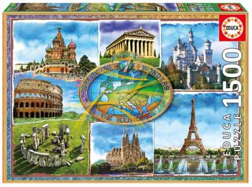 Educa Puzzle Seven Wonders Of Europe 1500 Parça Puzzle