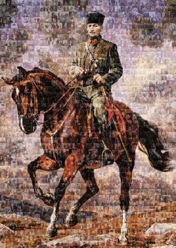 Art Puzzle Atatürk Sakarya İsimli Atıyla Kolaj 1000 Parça Puzzle