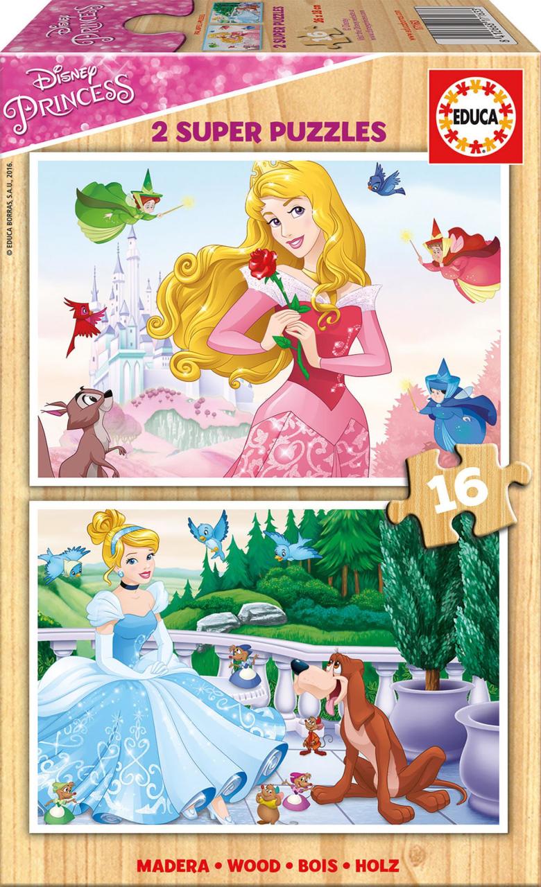 Educa Puzzle Princess 2 x 16 Parça Ahşap Puzzle