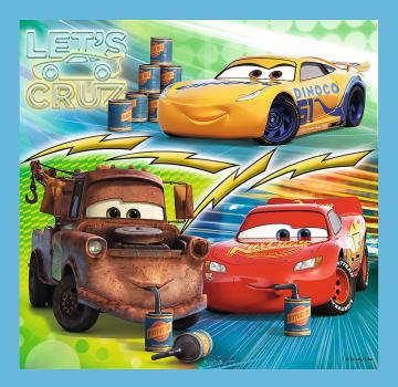 Trefl Puzzle Preparations for the Race, Disney Car 3, 3 in 1 Puzzle (20+36+50 Parça)