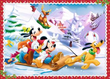 Trefl Puzzle Christmas Time, Disney Standard Characters 4 in 1 Puzzle (35+48+54+70 Parça)