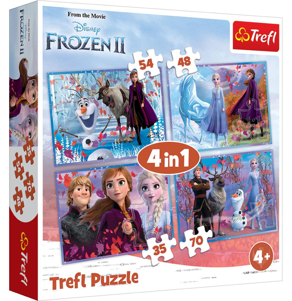 Trefl Puzzle Frozen 2, Journey into the Unknown 4 in 1 Puzzle (35+48+54+70 Parça)