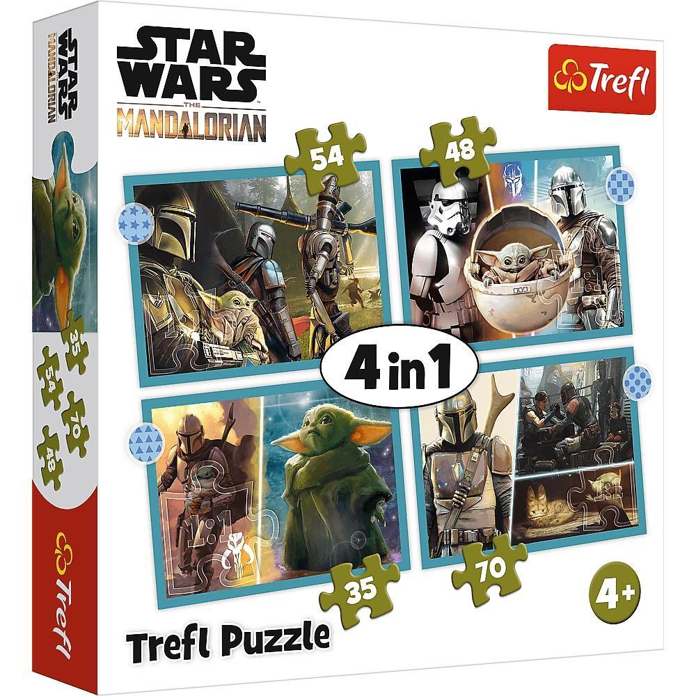 Trefl Puzzle The Mandalorıan / Lucasfılm Star Wars The Mandalorıan 4 in 1 Çocuk Puzzle (35+48+54+70 Parça)