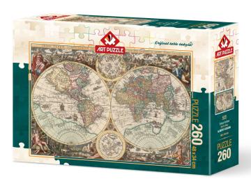 Art Puzzle Dünya Haritası  260 Parça Puzzle