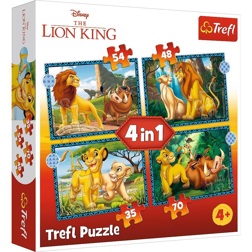 Trefl Puzzle Adventures Of The Lıon Kıng 4 in 1 Çocuk Puzzle (35+48+54+70 Parça)