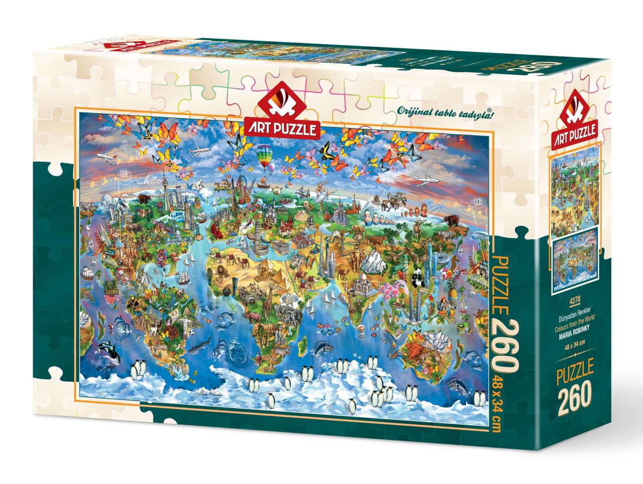 Art Puzzle Dünyadan Renkler  260 Parça Puzzle