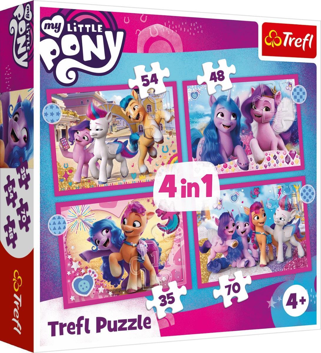 Trefl Puzzle Colorful Ponıes 4 in 1 Çocuk Puzzle (35+48+54+70 Parça)