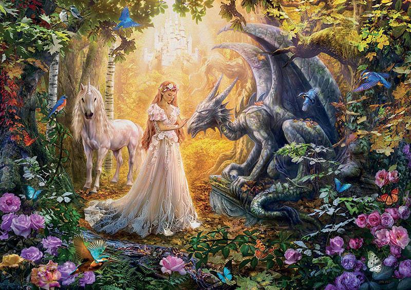 Educa Dragon, Princess And Unicorn 1500 Parça Puzzle