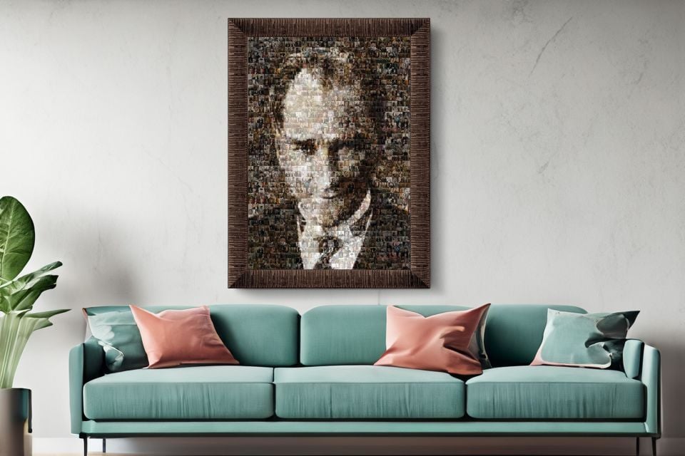 Art Tablo Mustafa Kemal Atatürk 68 x 48 cm Çerçeveli Tablo