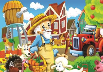 Art Çocuk Puzzle Mutlu Çiftçi 24+35 Parça Puzzle