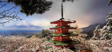 Educa Puzzle Mount Fujı And Chureıto Pagoda 3000 Panorama Puzzle