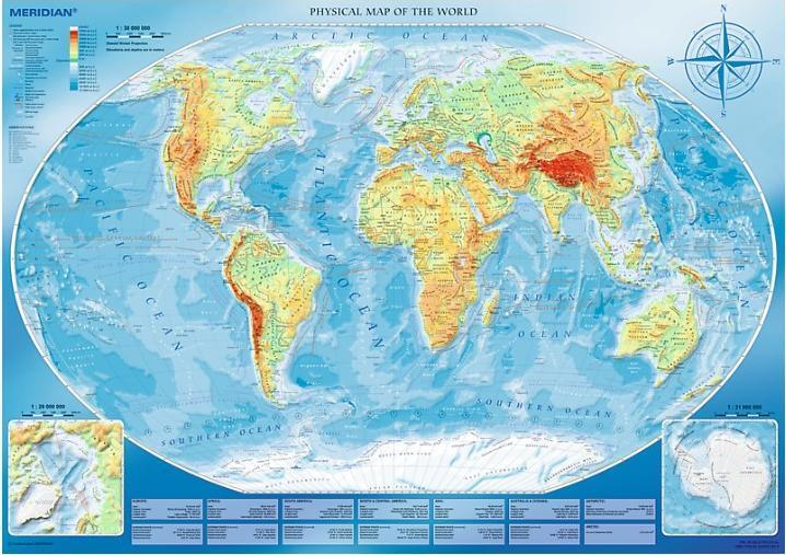 Trefl Puzzle Large Physcial Map Of The World 4000 Parça Puzzle