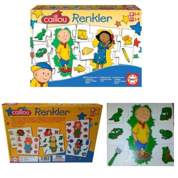 Eğitici Puzzle Seti Caillou Modelleri (Renkler,Siluet,Süperpack) Educa Çocuk Puzzle